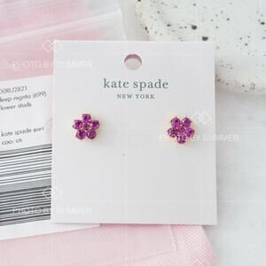 Kate Spade Flower Studs Earrings Deep Magenta